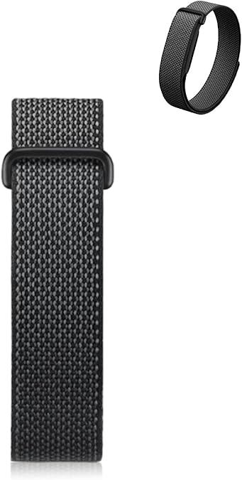Nylon Band Compatible with Google Fitbit Air, Breathable Replacement Strap with Stainless Steel Buckle, Micro-Adjustable Performance Loop for Screenless Fitness Tracker
