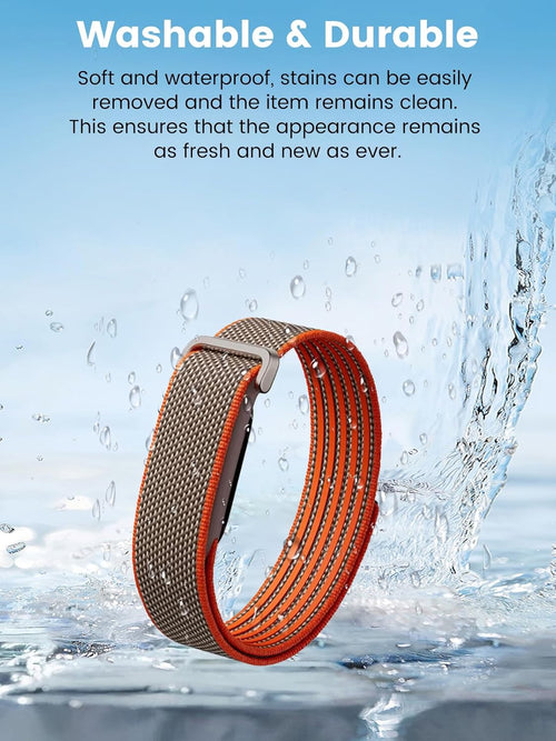 Nylon Band Compatible with Google Fitbit Air, Breathable Replacement Strap with Stainless Steel Buckle, Micro-Adjustable Performance Loop for Screenless Fitness Tracker