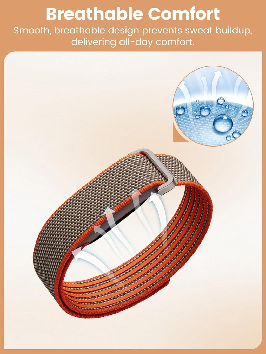 Nylon Band Compatible with Google Fitbit Air, Breathable Replacement Strap with Stainless Steel Buckle, Micro-Adjustable Performance Loop for Screenless Fitness Tracker