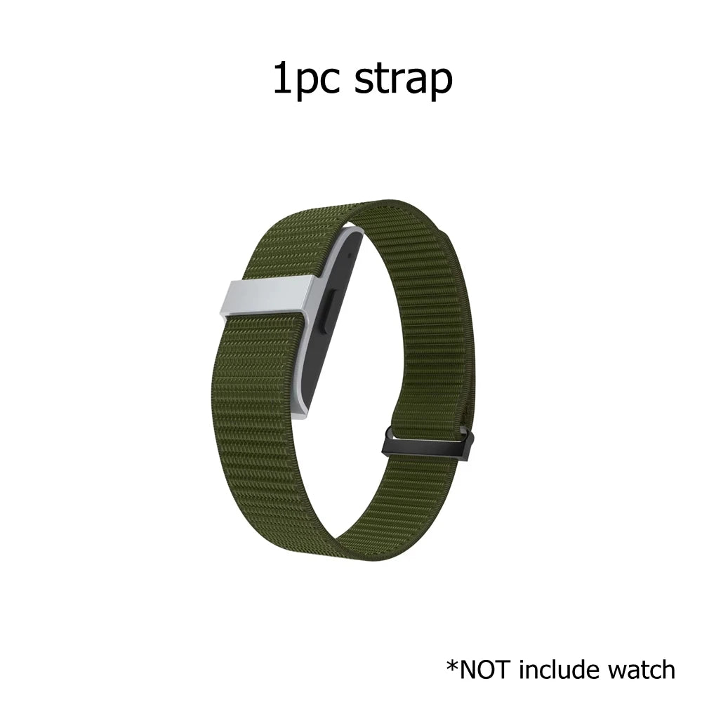 Adjustable Nylon Smartwatch Replacement Strap for Gogle Fitbit Air Breathable Sport Fitness Tracker Band Wristband Loop 20Mm