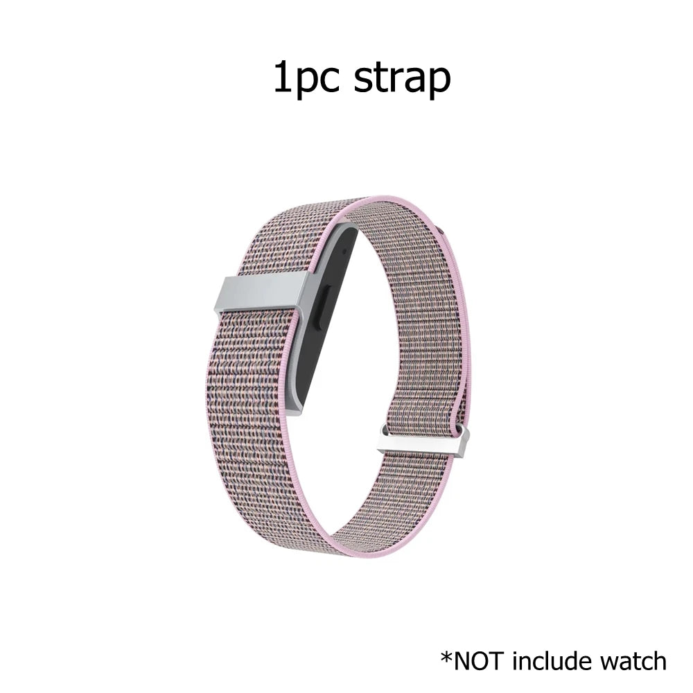 Adjustable Nylon Smartwatch Replacement Strap for Gogle Fitbit Air Breathable Sport Fitness Tracker Band Wristband Loop 20Mm