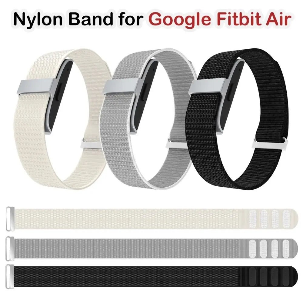 Nylon Smartwatch Band 20Mm Adjustable Sport Fitness Tracker Strap Breathable Replacement Wristband for Google Fitbit Air