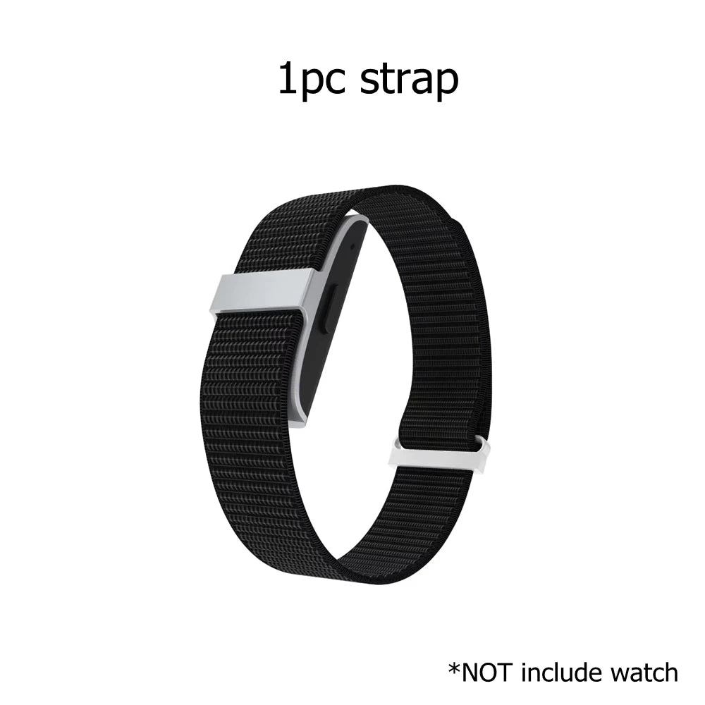 Adjustable Nylon Smartwatch Replacement Strap for Gogle Fitbit Air Breathable Sport Fitness Tracker Band Wristband Loop 20Mm